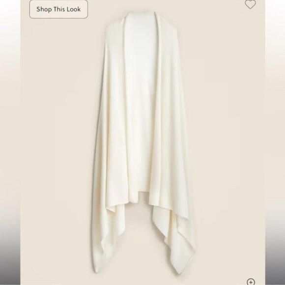 J.Crew Oversized cashmere wrap Ivory - Picture 2 of 8